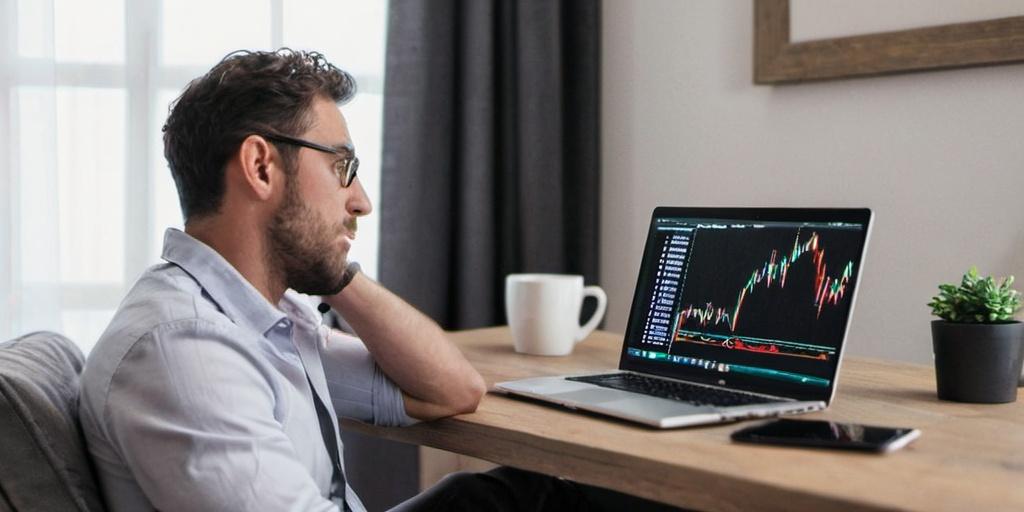 man trading